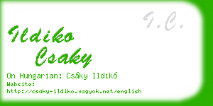 ildiko csaky business card